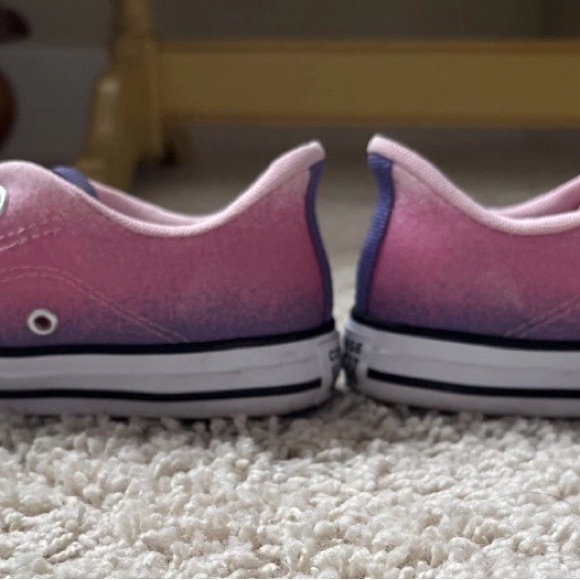 Converse Pink and Purple Kids Sneakers - Picture 3 of 5